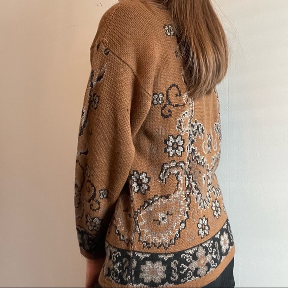 Vintage brown floral cardigan by St Michael - Picture 2 of 4